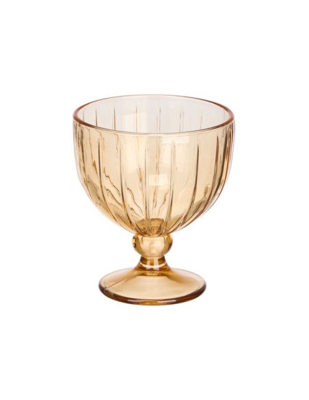 COPA HELADO RAYAS 360 ML AMBAR 12419