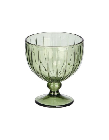 COPA HELADO RAYAS 360 ML VERDE 12413