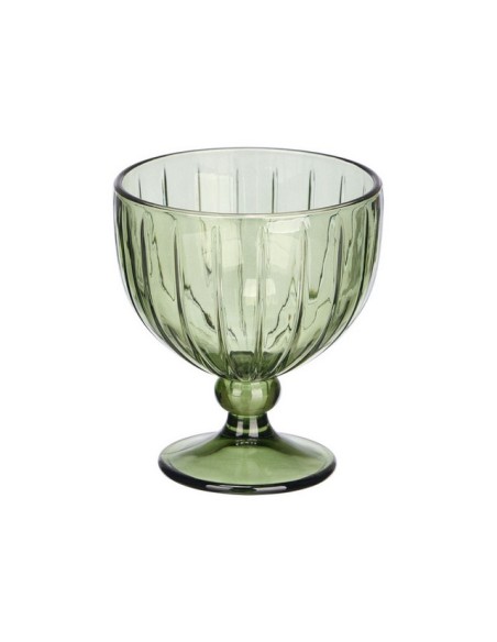 COPA HELADO RAYAS 360 ML VERDE 12413