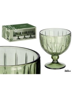 COPA HELADO RAYAS 360 ML VERDE 12413 2