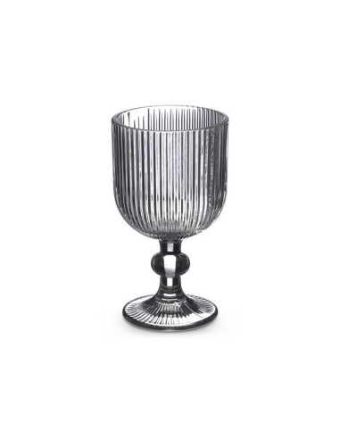 COPA VINO 260ML GRIS RAYAS 37564