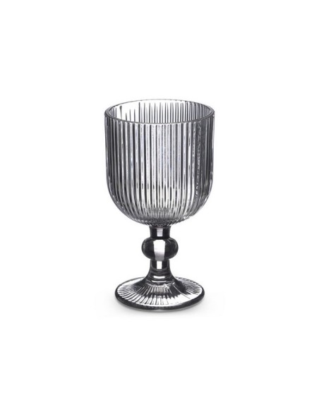 COPA VINO 260ML GRIS RAYAS 37564