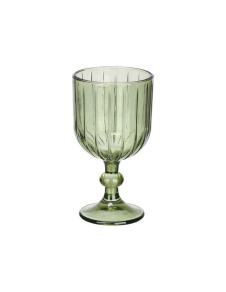 COPA VINO RAYAS 380 ML VERDE 12402