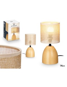 LAMPARA SOBREMESA EFECTO MADERA OVAL 10942
