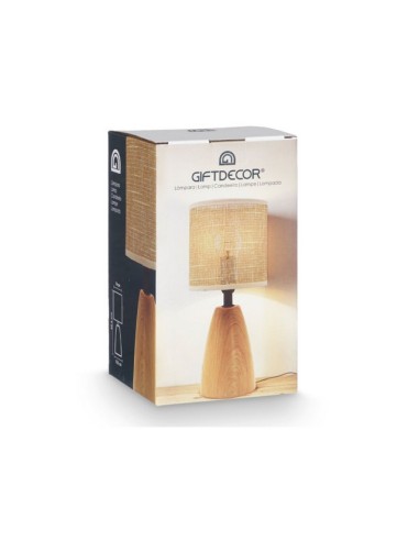 LAMPARA SOBREMESA EFECTO MADERA OVAL 10943
