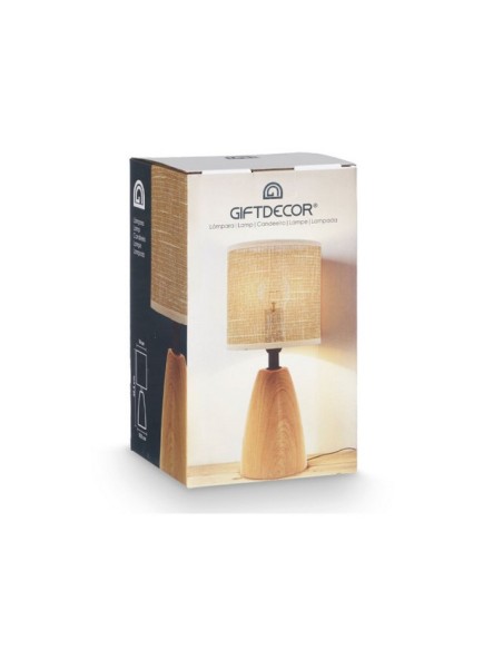 LAMPARA SOBREMESA EFECTO MADERA OVAL 10943